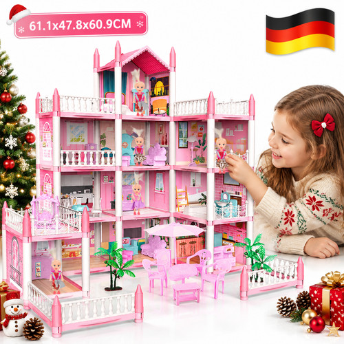 Puppenhaus licht rosa - puppenhaus,
